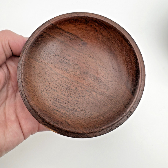 Vintage Turned Wood Trinket Box Tobacco Treen Pot Tea Decorative - Picture 3 of 8